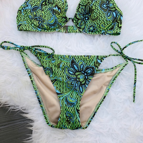 VICTORIA'S SECRET FLORAL PAISLEY SWIMSUIT BIKINI - Picture 3 of 7